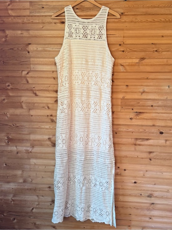 BB Dakota by Steve Madden Dresses & Skirts - BB Dakota Steve Madden Crochet Maxi Dress Cream Large Boho Beach Coastal Cowgirl